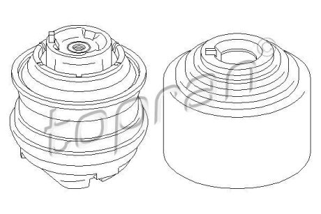 Опора двигуна лiва/права MB E (S210), E (W210), E (W211) 2.2D/2.7D 07.99-12.08 TOPRAN / HANS PRIES 407 836