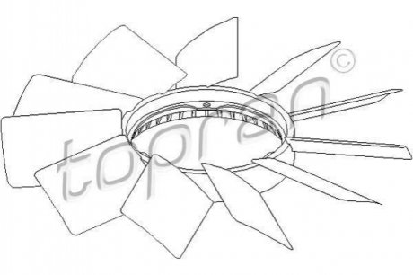 Крильчатка вентилятора BMW E36, E34, E23, E32, E39, E38, E46, X5 TOPRAN / HANS PRIES 500900