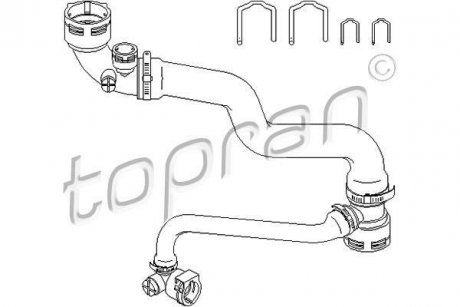 Шланг радіатора BMW E46 TOPRAN / HANS PRIES 501578