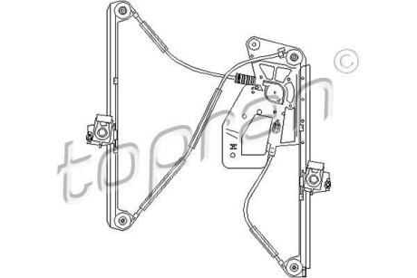 Склопідйомник BMW E39 TOPRAN / HANS PRIES 501826