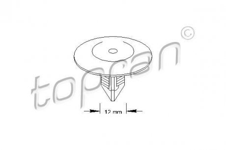 Пружинний затискач Renault Megane, Twingo, Kangoo, Trafic, Dacia Logan, Nissan Kubistar, Primastar, Renault Fluence, Dacia Duster, Renault Scenic, Grand Scenic TOPRAN / HANS PRIES 700580