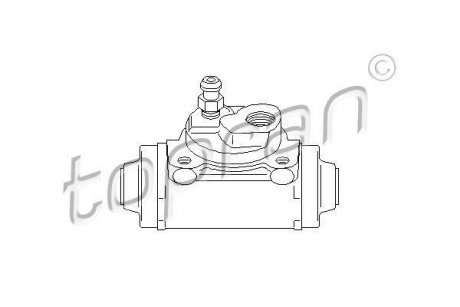 Цилиндр задний тормозной Renault 19 TOPRAN / HANS PRIES 720984