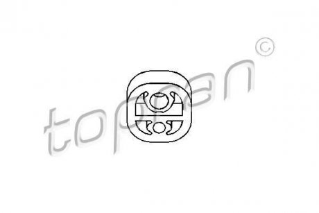 Купить Резинка глушителя Citroen Berlingo, Peugeot Partner TOPRAN / HANS PRIES 721945 (фото1) подбор по VIN коду, цена 194 грн.