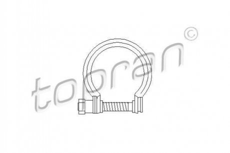 Купить Хомут глушителя TOPRAN / HANS PRIES 722343 (фото1) подбор по VIN коду, цена 281 грн.