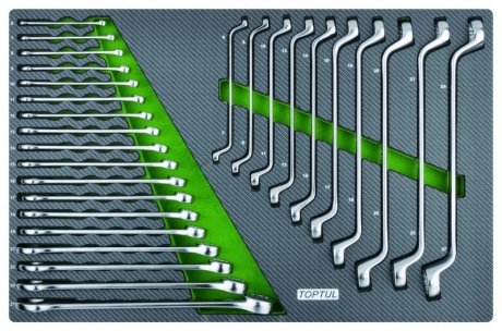 Набор ключей комбинированных и накидных 6-27мм 28ед.(в ложементе Toptul ged2813