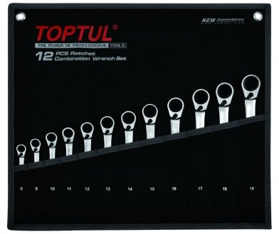 Набор рожково-накидных ключей Toptul gpaq1203