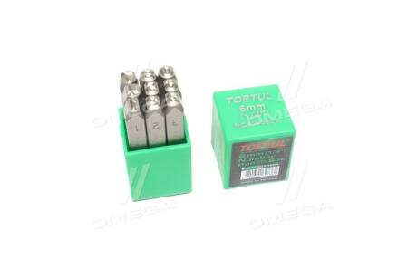 Набір клеймів цифрових ударних 9од. 6мм Toptul ngaw0906