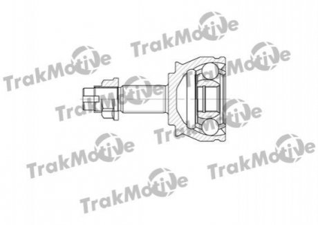 FIAT Шрус зовнішній Комплект 25/23 зуб.Fiorino,Punto,Opel Corsa D/E 03- TrakMotive 40-0575