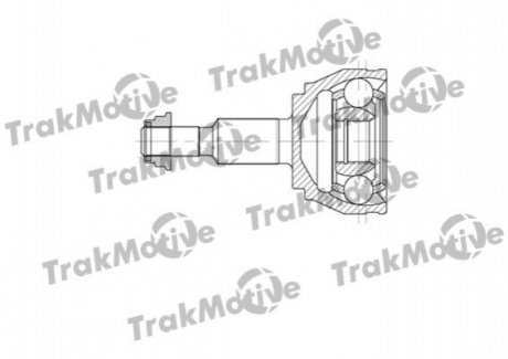 VW Шрус наружный Комплект 38 зуб. TOUAREG (7LA, 7L6, 7L7) 2.5 R5 TDI 03-10 Volkswagen Touareg TrakMotive 40-0611