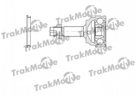 TOYOTA ШРКШ назовні. Комплект 24/26 зуб. YARIS 1.0 99-05 TrakMotive 40-0654