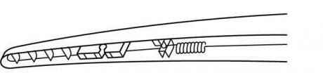 Щітка склоочисника каркасна задня 180mm (7'') ExactFit Rear Citroen C4 (LC), DS3, DS4 (B) Trico ex180