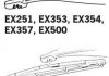 Купить Щетка стеклоочистителя каркасная задняя 350мм ExactFit Rear BMW X3, Citroen C3, C4, Dacia Logan MCV, Opel Zafira (EX353B) Trico ex353 (фото3) подбор по VIN коду, цена 224 грн.