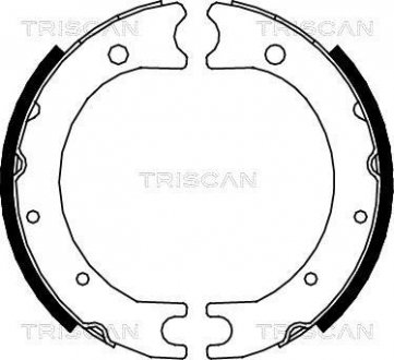 Комплект гальмівних колодок, Стоянкове гальмо Toyota Land Cruiser, Lexus GX, LX TRISCAN 810013036