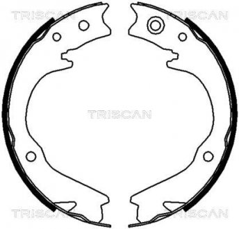 Купить Комплект тормозных колодок, Стояночный тормоз Subaru Impreza TRISCAN 810068003 (фото1) подбор по VIN коду, цена 2380 грн.