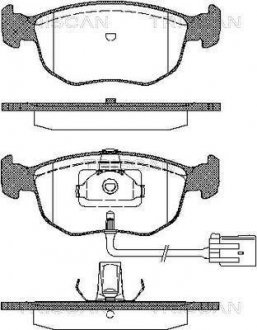 Купити Колодки гальмівні передні Ford Scorpio, Mondeo, Escort TRISCAN 811010504 (фото1) підбір по VIN коду, ціна 1078 грн.