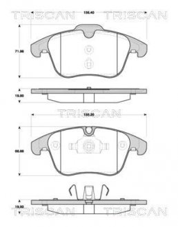 Колодки тормозные дисковые TRISCAN 8110 10556