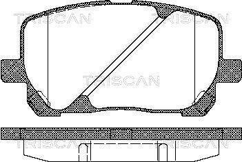 Купити Колодки гальмівні передні Toyota Avensis TRISCAN 811013055 (фото1) підбір по VIN коду, ціна 1157 грн.