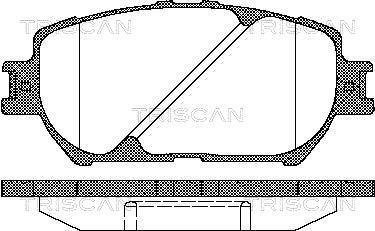 Купити Колодки гальмівні передні Toyota Camry TRISCAN 811013056 (фото1) підбір по VIN коду, ціна 998 грн.