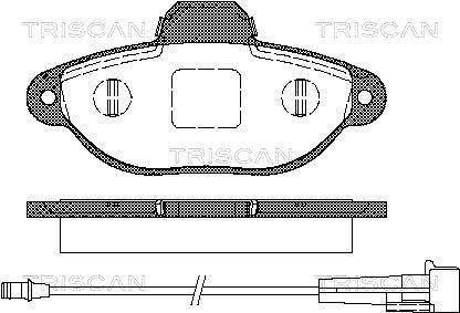 Колодки гальмівні дискові TRISCAN 8110 15176