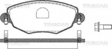 Колодки тормозные дисковые TRISCAN 8110 16005