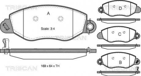 Купить Колодки тормозные дисковые Ford Transit TRISCAN 8110 16011 (фото1) подбор по VIN коду, цена 1225 грн.