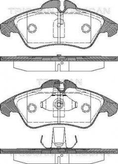 Купить Колодки тормозные дисковые Mercedes W901, W902, Vito, V-Class, W903, Volkswagen LT, Mercedes W904, W909 TRISCAN 8110 23008 (фото1) подбор по VIN коду, цена 790 грн.