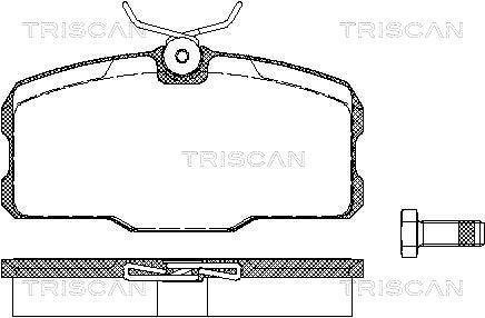 Купить Колодки тормозные передние Mercedes C126 TRISCAN 811023035 (фото1) подбор по VIN коду, цена 919 грн.