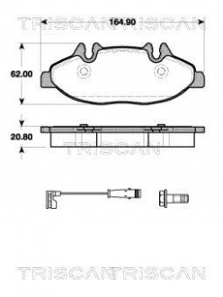 Колодки тормозные дисковые TRISCAN 8110 23042