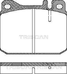 Купити Колодки гальмівні передні Mercedes W116, W126 TRISCAN 811023222 (фото1) підбір по VIN коду, ціна 919 грн.