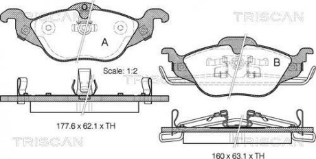 Купить Колодки тормозные дисковые Opel Astra TRISCAN 8110 24007 (фото1) подбор по VIN коду, цена 813 грн.