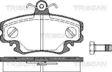 Купить Колодки тормозные передние Dacia Logan, Renault Megane, Twingo, Clio, Logan, Sandero TRISCAN 811025010 (фото1) подбор по VIN коду, цена 1078 грн.