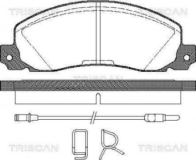 Купить Колодки тормозные передние Renault Trafic TRISCAN 811025846 (фото1) подбор по VIN коду, цена 1224 грн.