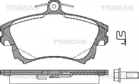 Колодки тормозные дисковые TRISCAN 8110 27005