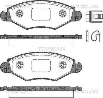 Купить Колодки тормозные дисковые Citroen Xsara, Peugeot 206 TRISCAN 8110 28025 (фото1) подбор по VIN коду, цена 929 грн.