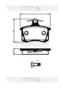 Купити Колодки гальмівні задні Audi 100, A8, A4, A6 TRISCAN 811029070 (фото1) підбір по VIN коду, ціна 840 грн.