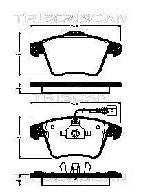 Купить Колодки тормозные дисковые Volkswagen Transporter, Multivan TRISCAN 8110 29167 (фото1) подбор по VIN коду, цена 935 грн.