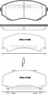 Колодки тормозные передние TRISCAN 811050022