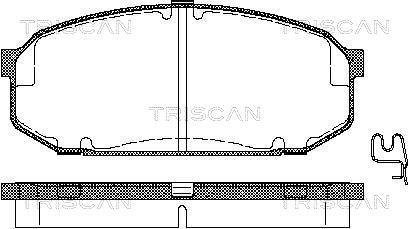 Гальмівні колодки передні mazda 323 2.0 v6 94-98 Mazda 323 TRISCAN 811050187