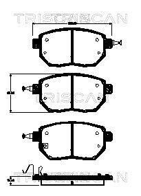 Купити Колодки гальмівні передні Subaru Forester, Infiniti FX TRISCAN 811068178 (фото1) підбір по VIN коду, ціна 1078 грн.