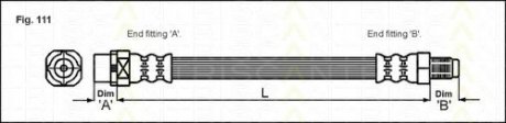 Шланг тормозной Bmw 3 1.6-2.8 90-передн. 453мм TRISCAN 815011108