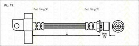 Тормозной шланг зад.448mm Ford Transit 2,0/2,5d 91-00 Ford Transit, Land Rover Freelander TRISCAN 815016220