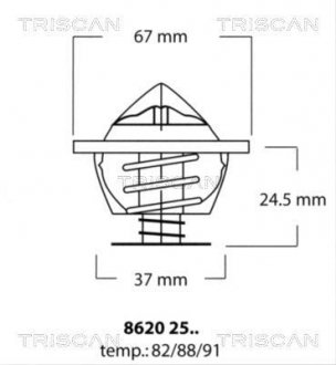 Термостат Mercedes G-Class, T1/T2 TRISCAN 8620 2591