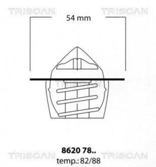 Термостат Nissan Sunny, Bluebird TRISCAN 8620 7882