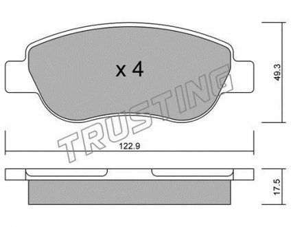 Колодки тормозные дисковые TRUSTING 797.0