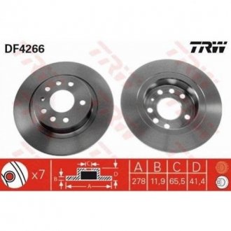 Гальмівний диск SAAB 9-3, Fiat Croma, Opel Vectra TRW df4266