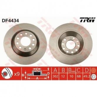 Диск тормозной TRW df4434