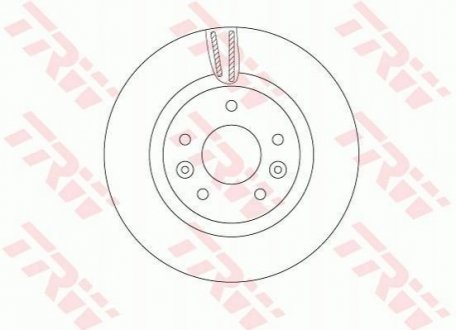 Тормозной диск Nissan Leaf, Qashqai, Renault Kadjar TRW df6786