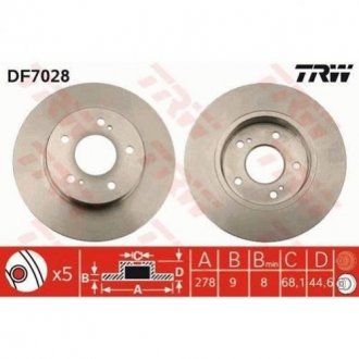 Диск тормозной Nissan Maxima TRW df7028