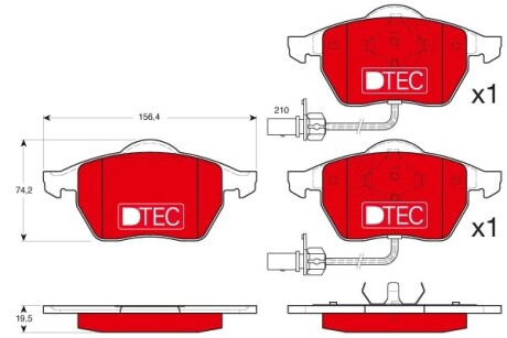 Гальмівні колодки TRW gdb1307dte