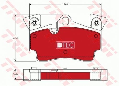 ГАЛЬМІВНІ КОЛОДКИ ДИСКОВІ TRW gdb1652dte